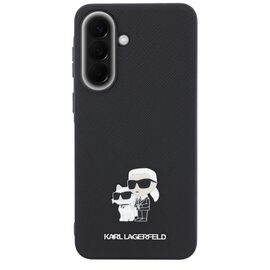 Etui Karl Lagerfeld Saffiano w/ K&C Metal Logo na Samsung Galaxy A57 5G - czarne