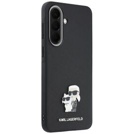 Etui Karl Lagerfeld Saffiano w/ K&C Metal Logo na Samsung Galaxy A57 5G - czarne