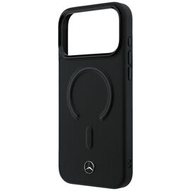 Etui Mercedes Leather 3D MagSafe na iPhone 17 Pro - czarne