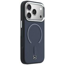Etui Mercedes Leather 3D MagSafe na iPhone 17 Pro - granatowe