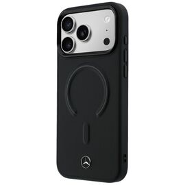 Etui Mercedes Leather 3D MagSafe na iPhone 17 Pro Max - czarne