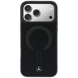 Etui Mercedes Leather 3D MagSafe na iPhone 17 Pro Max - czarne