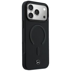 Etui Mercedes Leather 3D MagSafe na iPhone 17 Pro Max - czarne