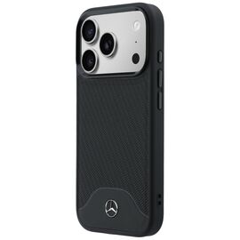 Etui Mercedes Leather Wood Effect and Curve MagSafe na iPhone 17 Pro Max - czarne