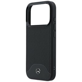 Etui Mercedes Leather Wood Effect and Curve MagSafe na iPhone 17 Pro Max - czarne