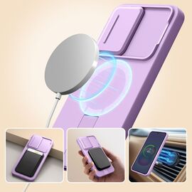 Etui Tech-Protect Kevlar Aura MagSafe na Samsung Galaxy A57 - fioletowe