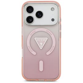 Etui Guess IML Gradient Triangle Logo MagSafe na iPhone 17 Pro - różowe