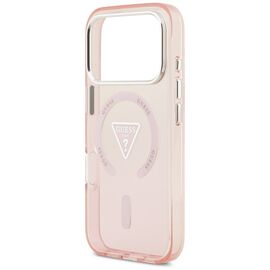 Etui Guess IML Gradient Triangle Logo MagSafe na iPhone 17 Pro - różowe