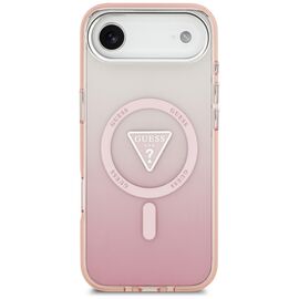 Etui Guess IML Gradient Triangle Logo MagSafe na iPhone Air - różowe