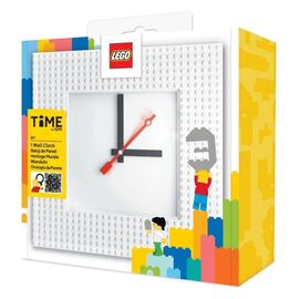 Lego Wall Clock Time by IQHK White