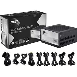 MSI PRO A850PL PCIE5 850W 120mm 80 Plus Platinum aPFC power supply