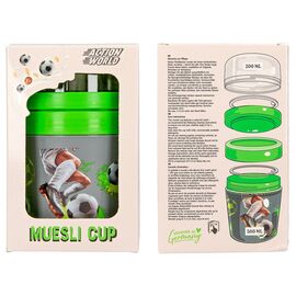 Dino World - Action World Muesli Cup - Grey and Green - 500 ml / Toys