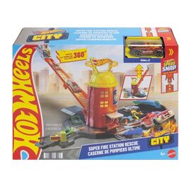 Hot Wheels - City Super Fire Station Playset (JHL95) / Toys