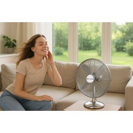 BLOW 12"/30cm 50W Silver Metal Desk Fan