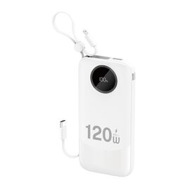 Dudao K13 10000mAh Powerbank with Built-in Cable - White | Techbox