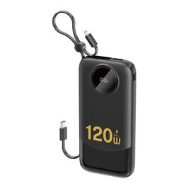 Dudao K13 10000mAh Powerbank with Built-in Cable - Black | Techbox