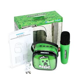 OTL - Light Up Wireless Karaoke Speaker W/ Microphone - Minecraft / Toys