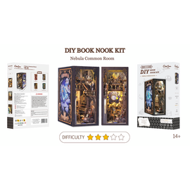 BOOK NOOK KIT - DIY - Nebula Common Room - 350pc + LED Light