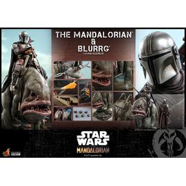 STAR WARS - Mandalorian & Blurrg - Pack 2 figures 37cm