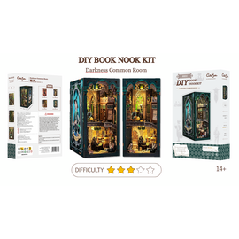 BOOK NOOK KIT - DIY - Darkness Common Room - 150pc + LED Light