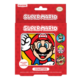 SUPER MARIO - Set of 4 Silicone Coasters
