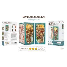 BOOK NOOK KIT - DIY - Su Dongpo's Life - 280pc + LED Light