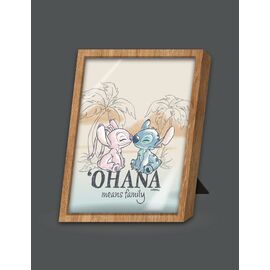 STITCH & ANGEL - Ohana means Family - Framed Lamp
