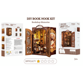 BOOK NOOK KIT - DIY - Memories Bookshop - 127pc + LED Light
