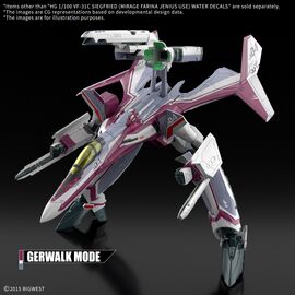 MACROSS - HG 1/100 VF-31C Siegfried (Farina Jenius) Decals - Model Kit