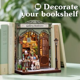 MINIATURE HOUSE - DIY- Gallery Bookstore - 246pc + LED Light