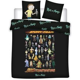 RICK & MORTY - Duvet Cover 240x220cm - Story Train '100% Coton'