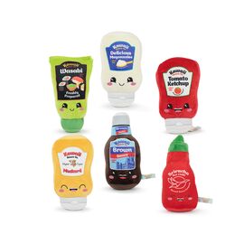 KAWAII - Sauces  - Assortment of 6 Plushs 6 Models - 27cm