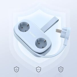 Orico AP3 65W GaN 6in1 Power Strip 2x AC + 2x USB-A + 2x USB-C - Blue | Techbox