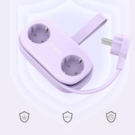 Orico AP3 65W GaN 6in1 Power Strip 2x AC + 2x USB-A + 2x USB-C - Purple | Techbox