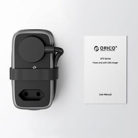 Orico AP3 65W GaN 6in1 Power Strip 2x AC + 2x USB-A + 2x USB-C - Black | Techbox