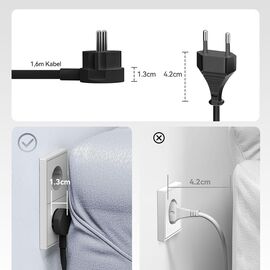Orico PDC25 25W 6in1 Power Strip 2x AC + 2x USB-A + 2x USB-C - Black | Techbox