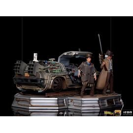BACK TO THE FUTURE 3 - Delorean Full Set - ArtScale 1/10 - 32cm