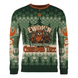 Star Wars Christmas Sweater Ewok'n around the Christmas Tree