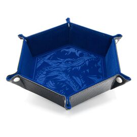 CritStones Folding Dice Tray Dragon Skin Edition Blue