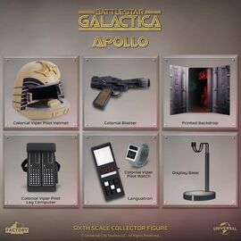 Battlestar Galactica Action Figure 1/6 Captain Apollo 15 cm