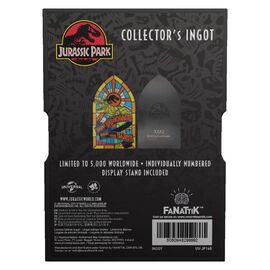 Jurassic Park Ingot Stained Glass Style Metal 11 cm