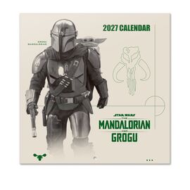 Star Wars The Mandalorian and Grogu 2027 Wall Calendar 30 x 30 cm