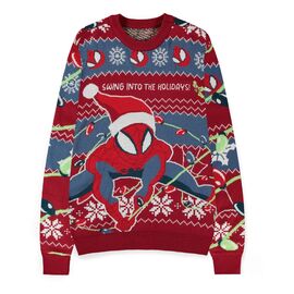 Spider-Man Sweater Swing into the Holidays (Christmas Jumper) Size S