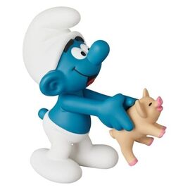 The Smurfs UDF Mini Figure Smurf with Pig 8 cm