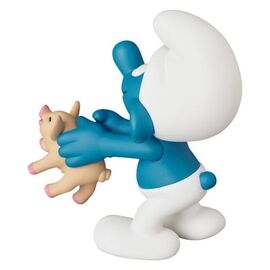 The Smurfs UDF Mini Figure Smurf with Pig 8 cm