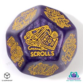 Viridian Jumbo Dice Treasure Generator Die D12 Shimmering Purple