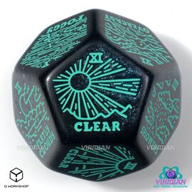 Viridian Jumbo Dice Weather Generator Die D12 Turquise
