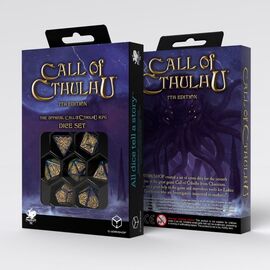 Call of Cthulhu 7th Edition Dice Set of 7 Blue-green & Gold