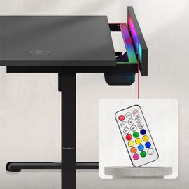 Huzaro Hero 8.7 RGB Electric Gaming Desk – Black | Techbox