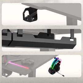 Huzaro Hero 8.7 RGB Electric Gaming Desk – Black | Techbox